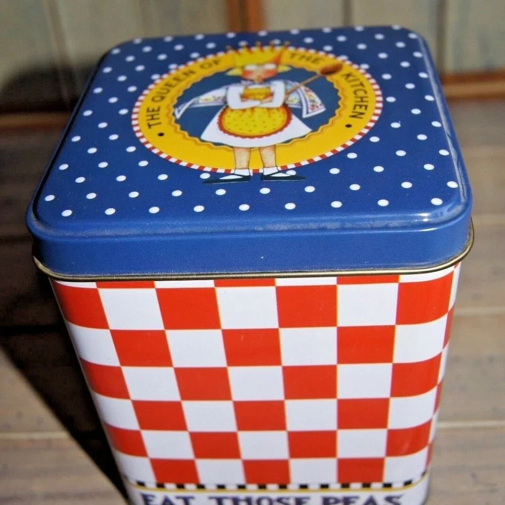 ME Ink Tin Box 1997 Charpente Set of 3 The Queen Of The Kitchen Red Checker